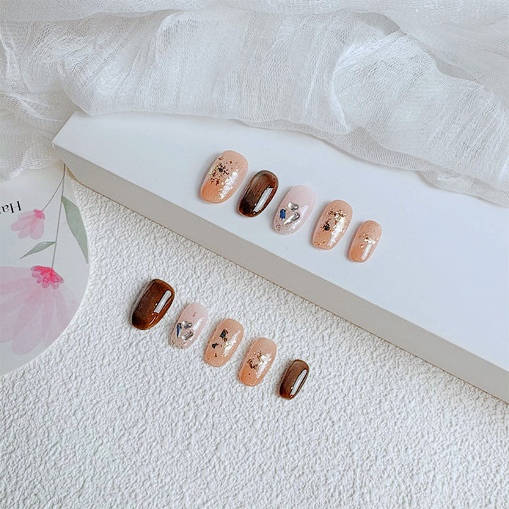 Elegant French Tip Press On Nails Bowlift