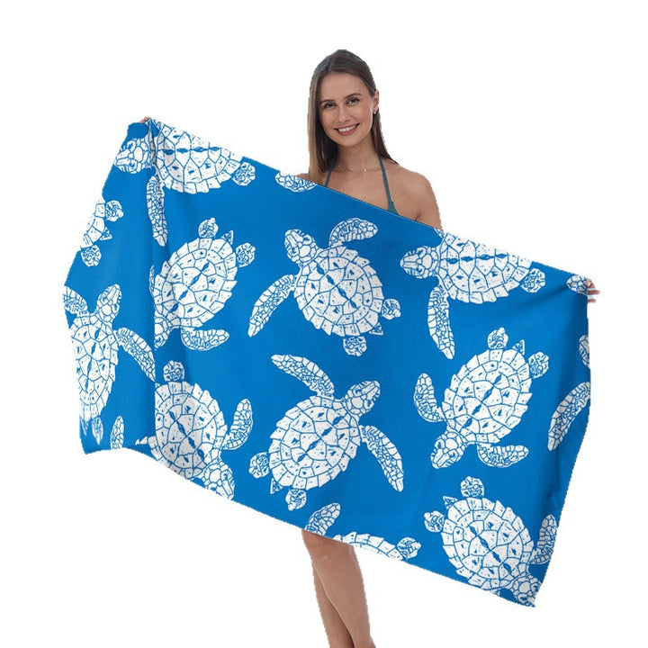 Beach towel with maritime star pattern Bowlift