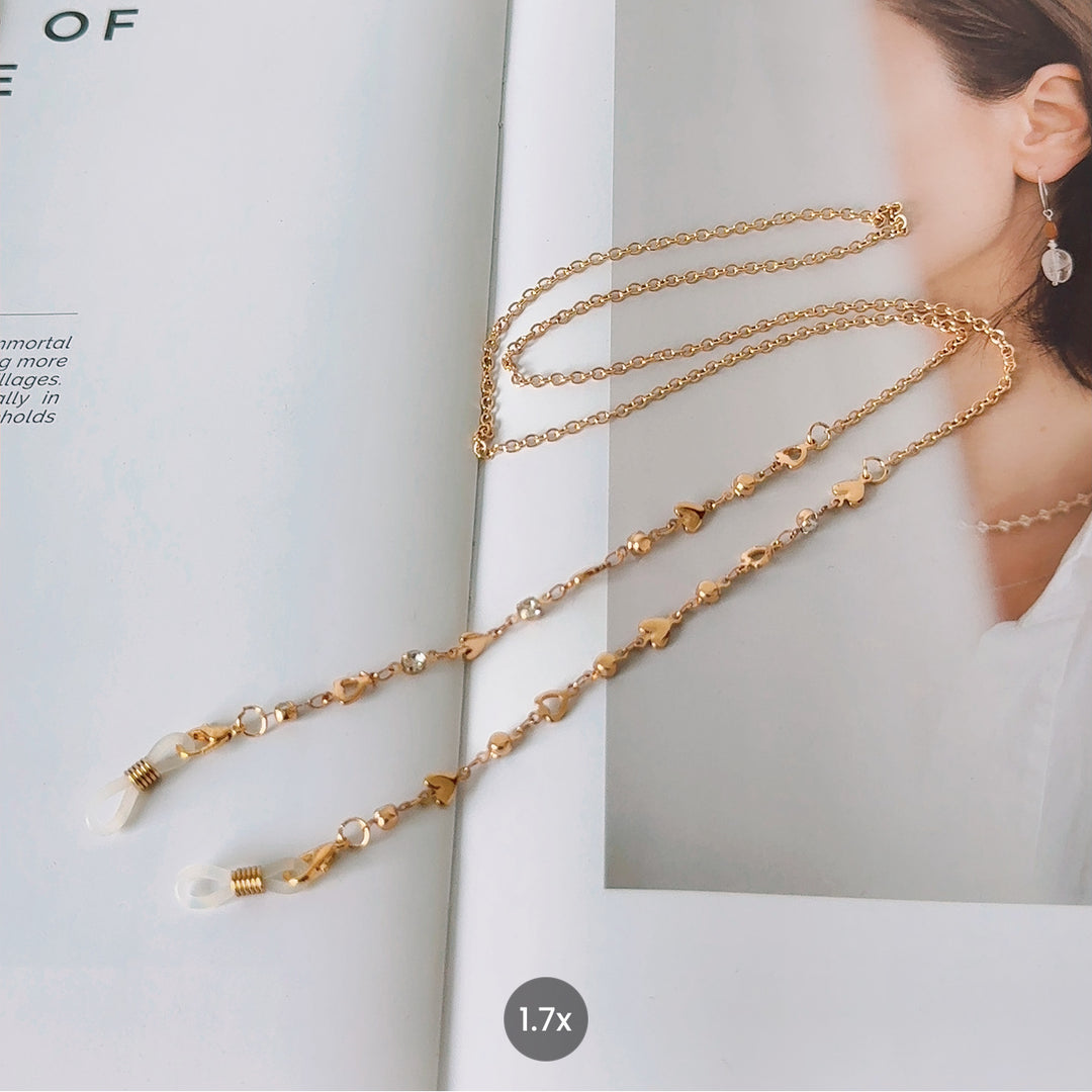 Decorative Crystal Eyewear Chain Bowlift