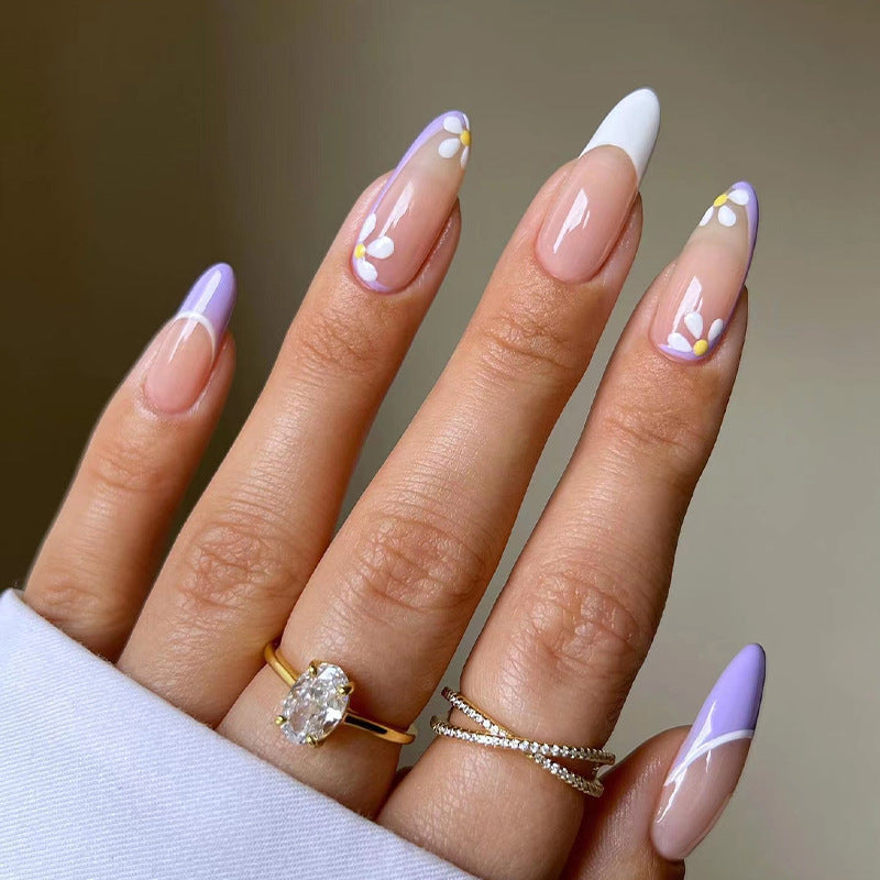 Artistic Nail Art with Floral Design Bowlift
