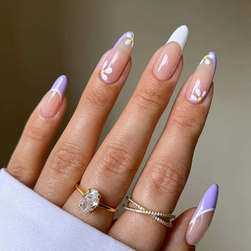 Artistic Nail Art with Floral Design Bowlift