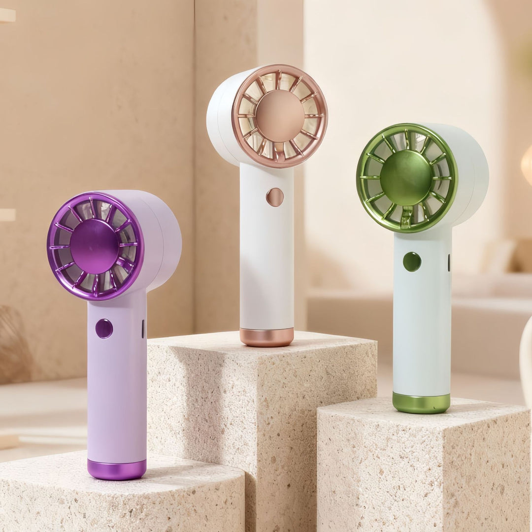 Ladies Portable Hand Fan with USB Charging Function and Ergonomic Design Bowlift