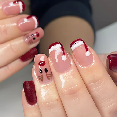 Creative Christmas Art Nail Set with Festive Designs Bowlift 1789119116