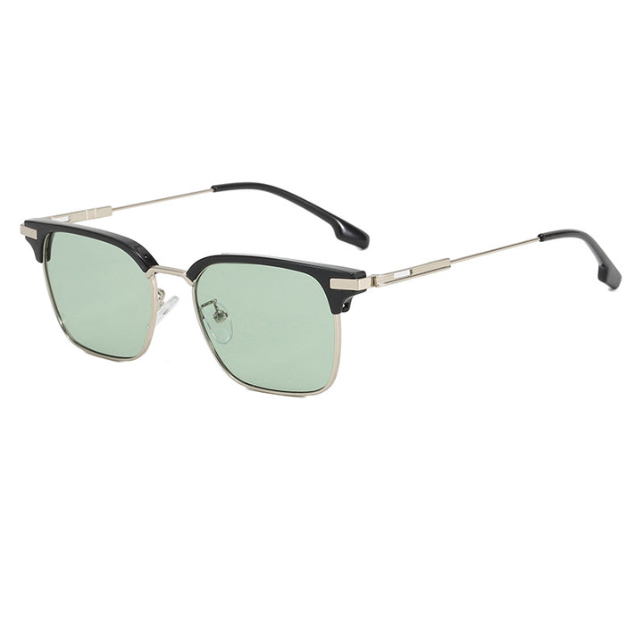 Women's square sunglasses with lightweight metal frame and wide temples Bowlift