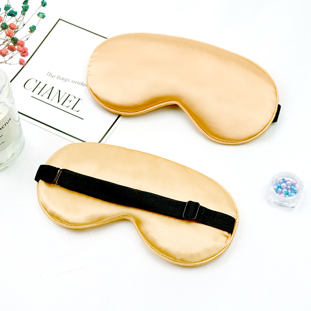 Unisex nan luxurious silk sleep mask with contoured eye cavity and adjustable elastic band Bowlift