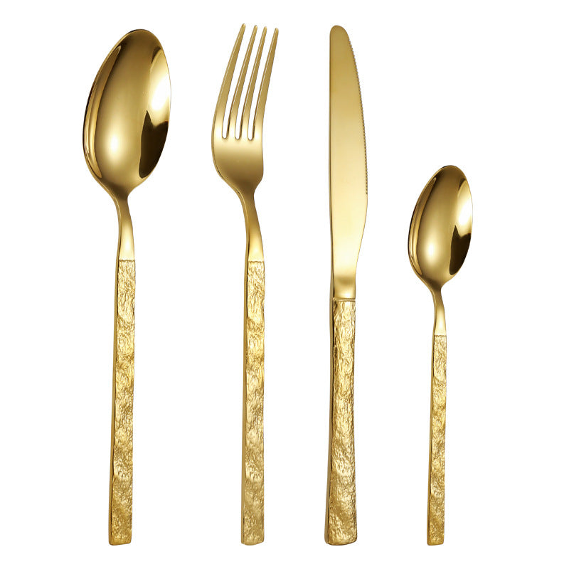 High-quality cutlery set with stylish, textured handle Bowlift