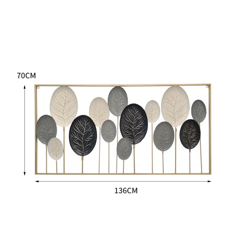 Decorative Metal Leaf Wall Art Sculpture Bowlift