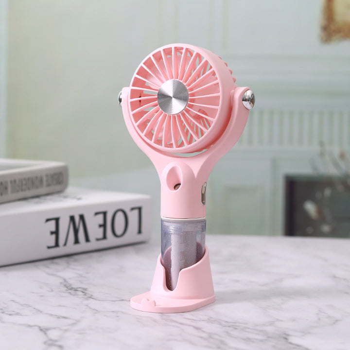 Unisex Portable Fog Fan with USB Charging Function and Flexible Tilt Mechanism Bowlift