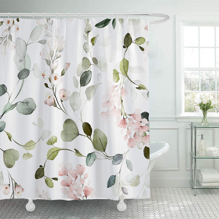 Floral Patterned Shower Curtain Bowlift