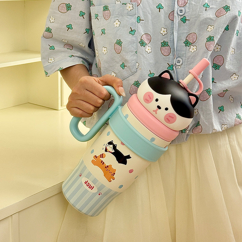 Ladies Playful Water Bottle with Animal Design Bowlift