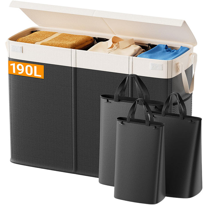 Generous laundry container with removable inner pockets Bowlift