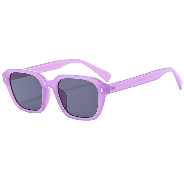 Ladies Square Sunglasses with Stylish Transparent Frame and UV Protection Bowlift