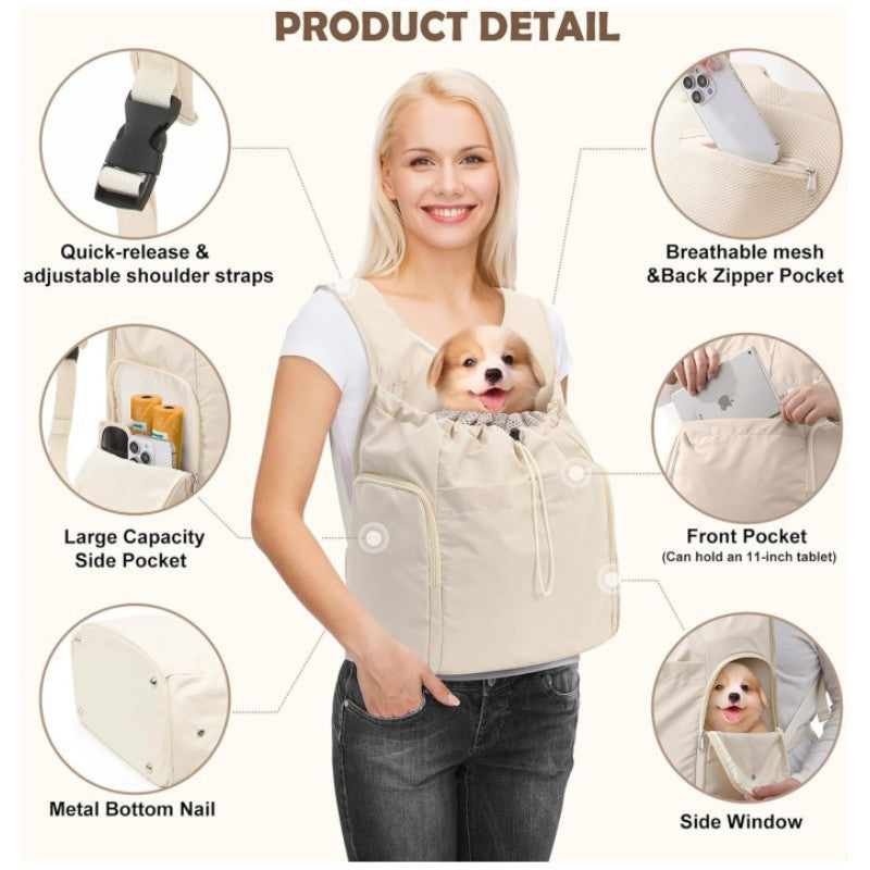 Wearable Pet Backpack Bag Bowlift