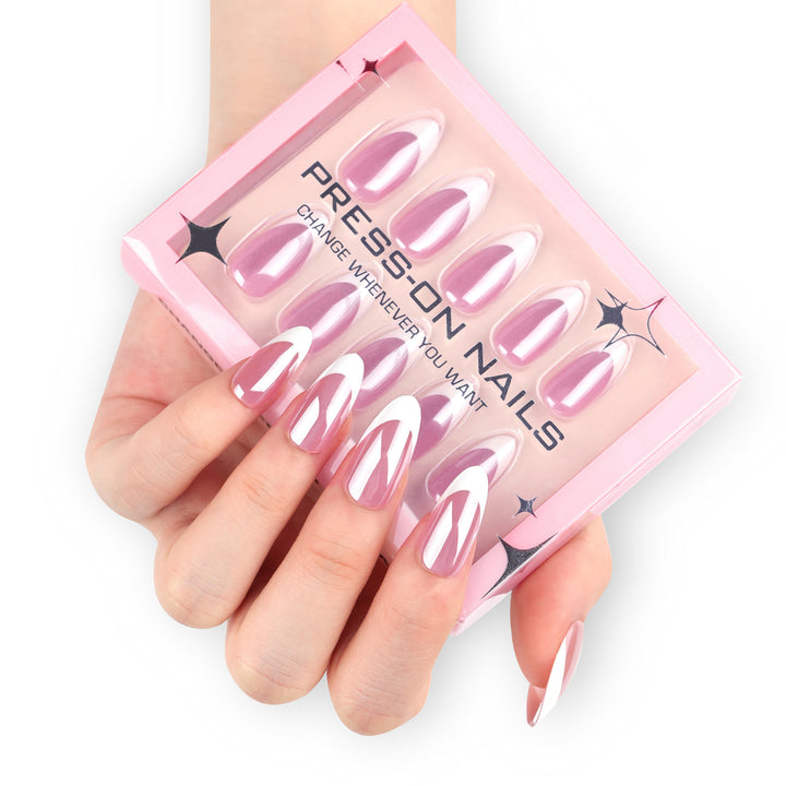 Artificial press-on nails with modern ombre effect Bowlift