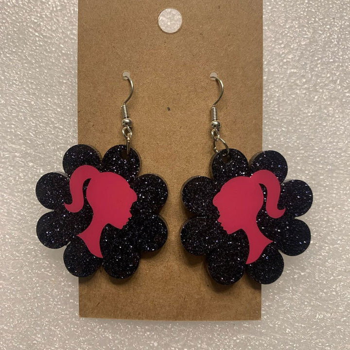 Heart-Shaped Glitter Earrings Bowlift