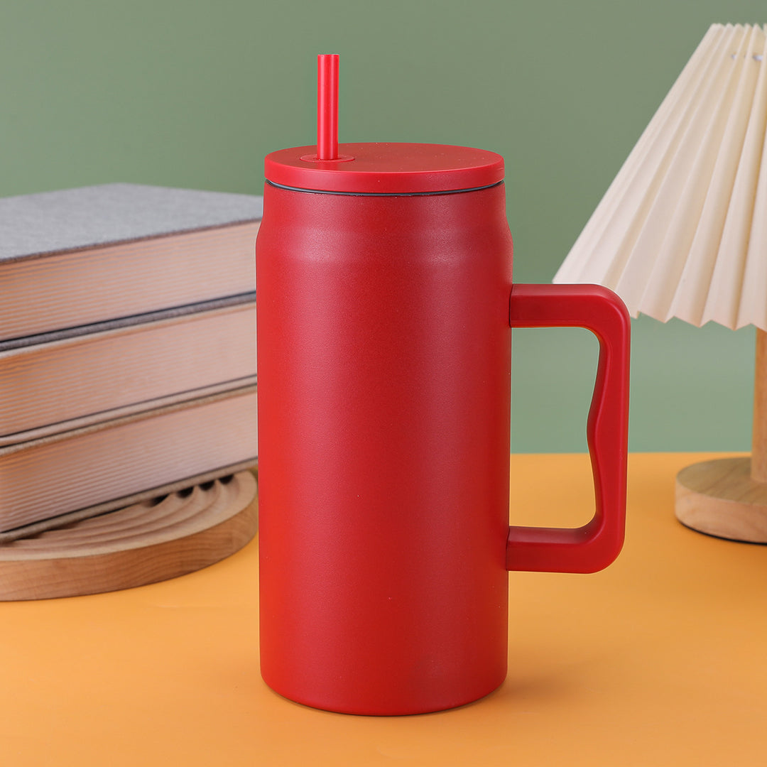 Ladies thermal mug with lid and straw Bowlift