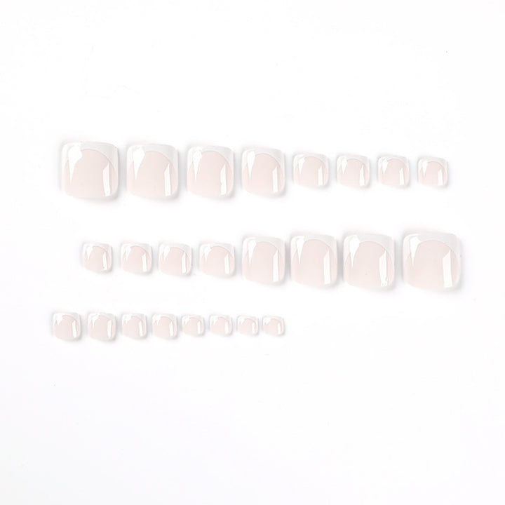 Artful toenail art with elegant French tip Bowlift