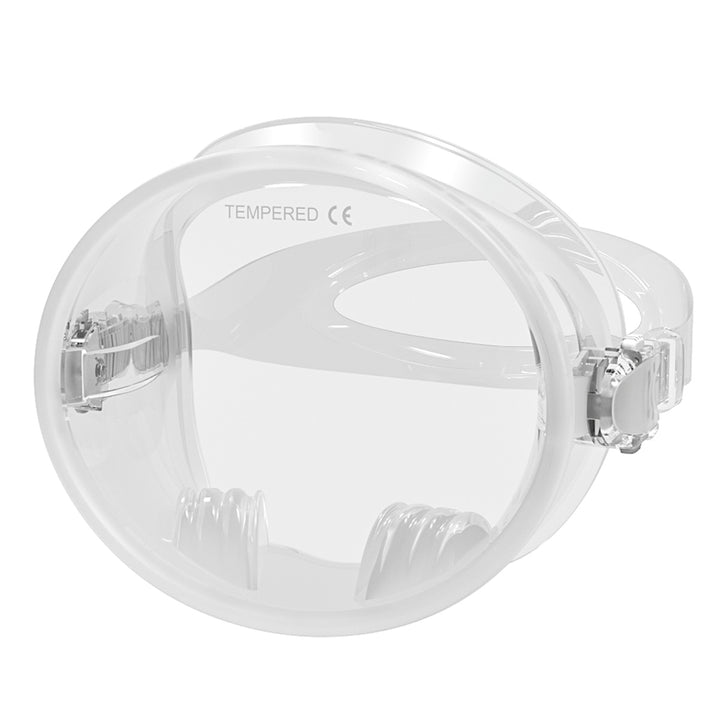 Swimming mask with ergonomic silicone sealing ring Bowlift