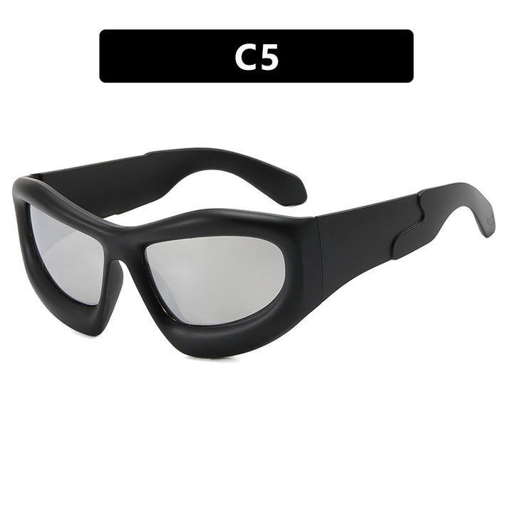 Women's sporty sunglasses with protective UV filter and thick frame Bowlift