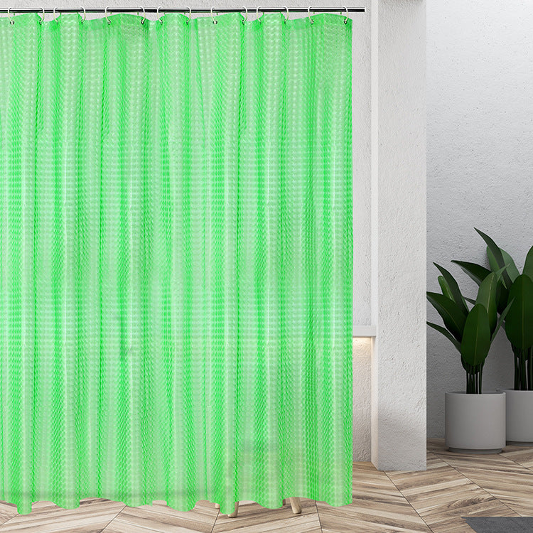 Textured Water-Repellent Shower Curtain Bowlift