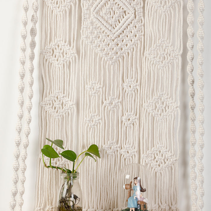 Macrame Wall Shelf with Hanger Bowlift
