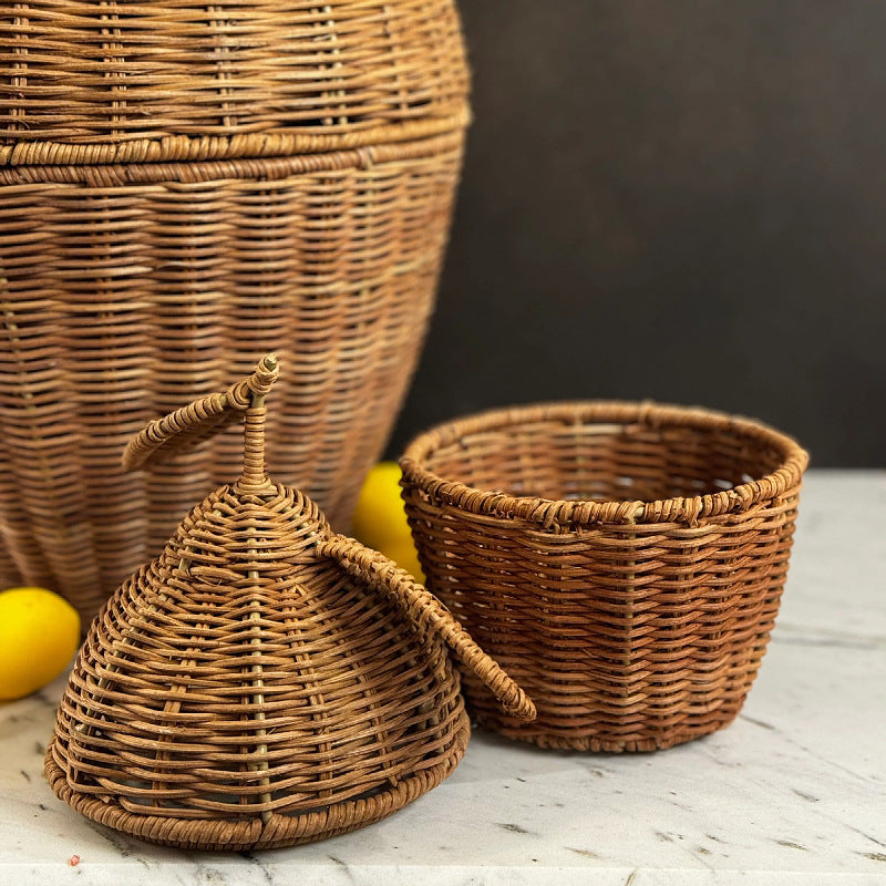 Playful fruit basket with lid Bowlift