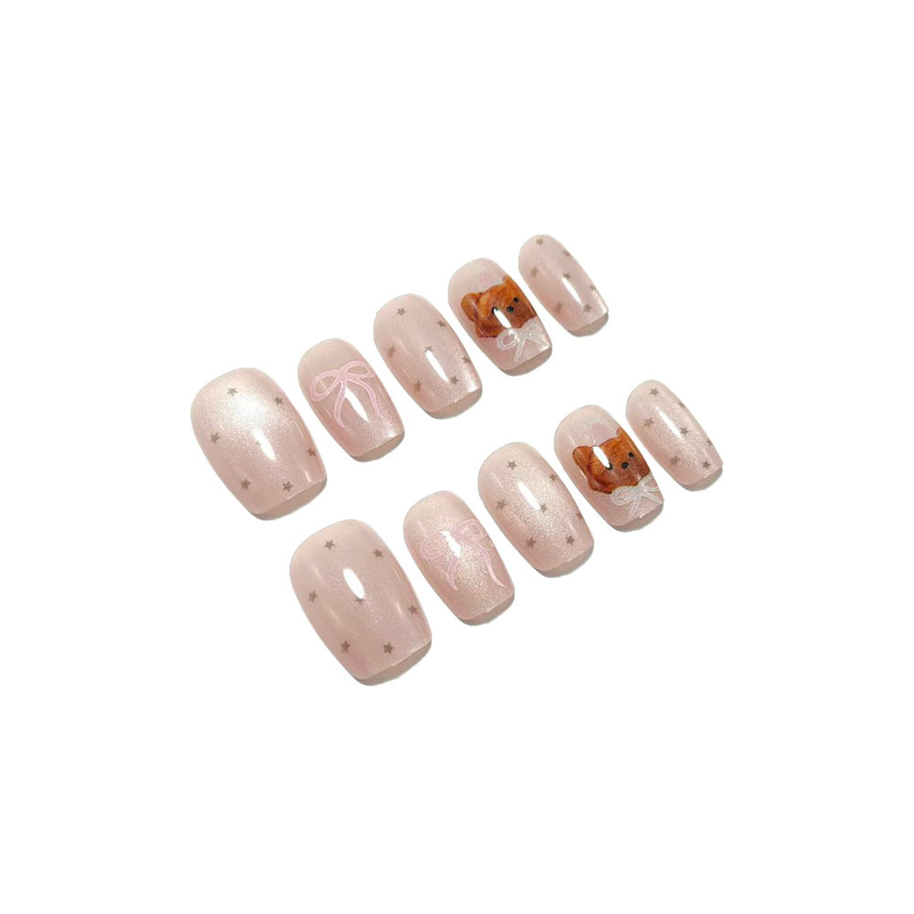 Artificial nails with playful motif decorations Bowlift