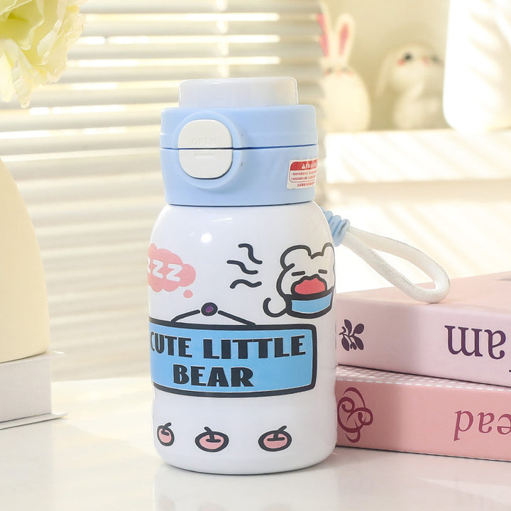 Unisex Waterproof Drinking Bottle with Cute Bear Design Bowlift