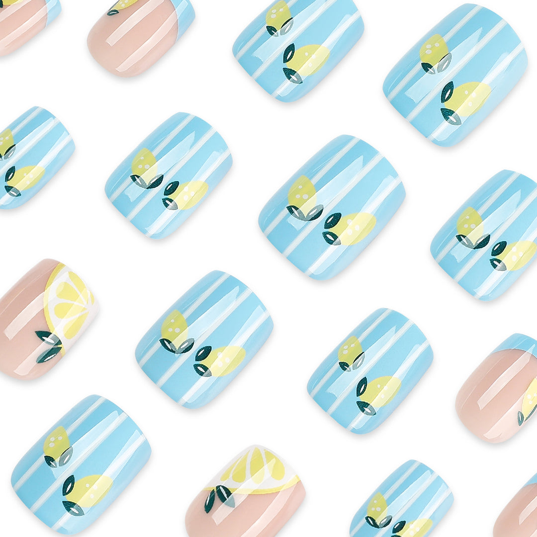 Artful Nail Art with Fruity Lemon Design Bowlift