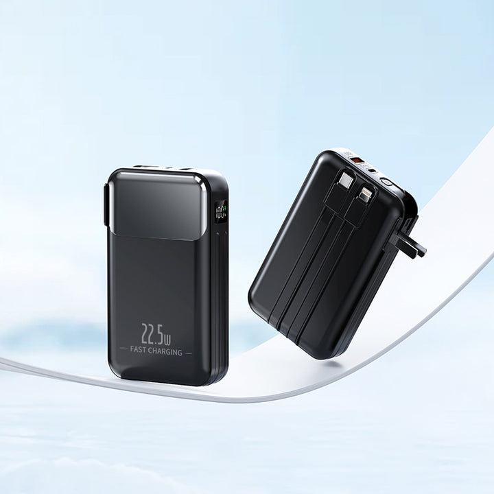 Portable fast charger with integrated socket Bowlift