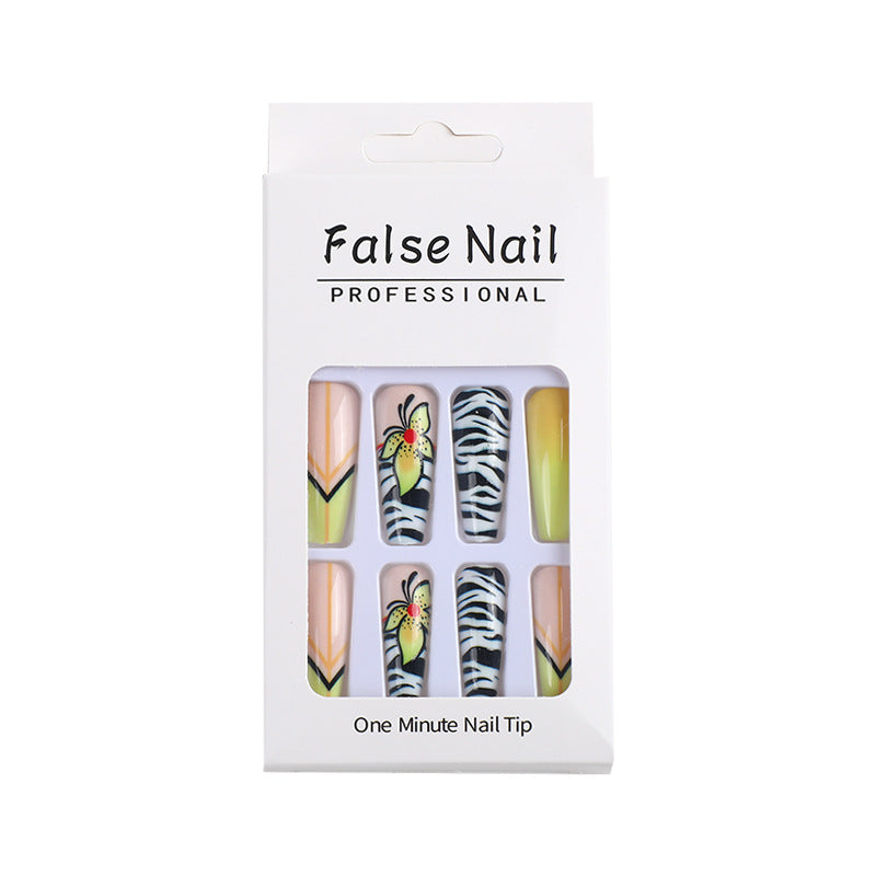 Creative press-on nails with flower and animal designs Bowlift