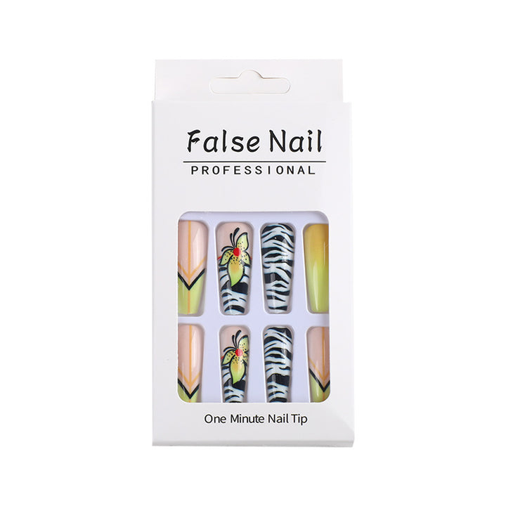 Creative press-on nails with flower and animal designs Bowlift