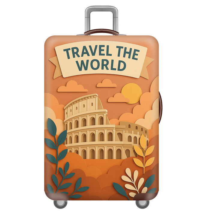 Unisex hard-shell suitcase with impressive Colosseum motif Bowlift