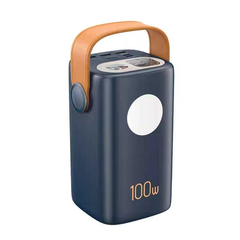 Portable power station with high power output and ergonomic carrying handle Bowlift