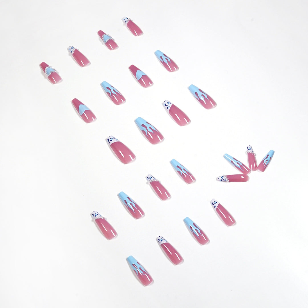 Artful stiletto nails in creative design Bowlift