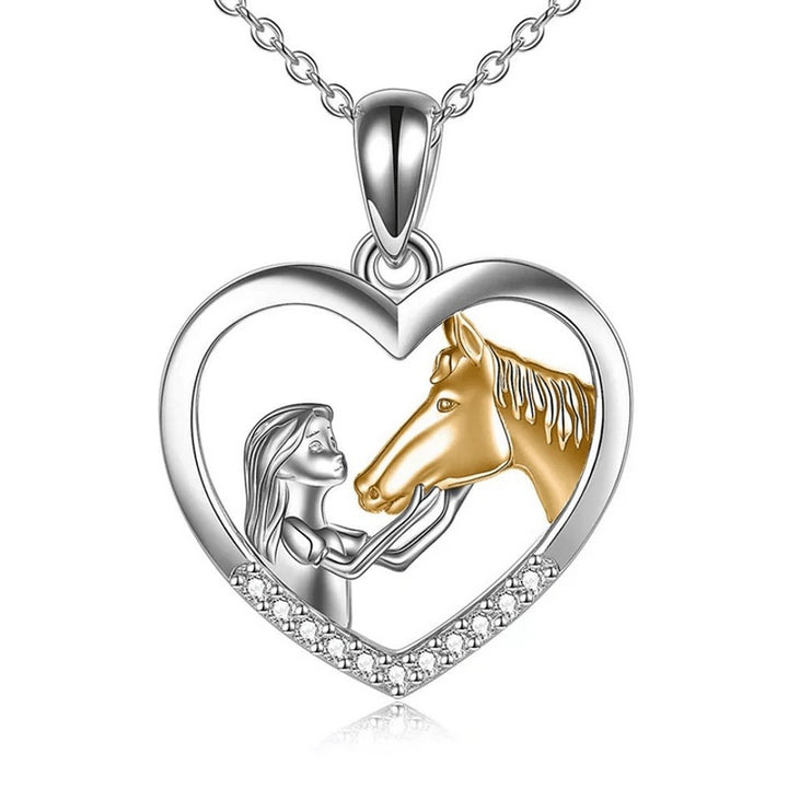 Heart-Shaped Horse Lover's Adjustable Bracelet Bowlift