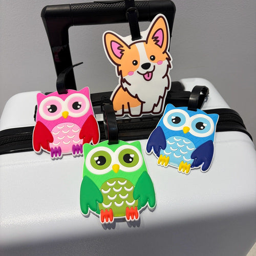 Owl-Themed Luggage Tag Bowlift