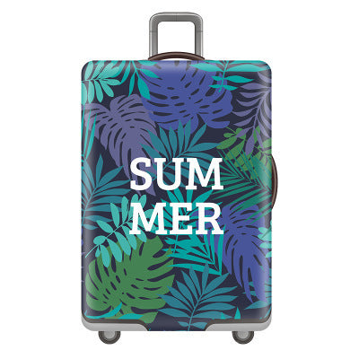 Tropical Leaf Print Hard Shell Luggage Bowlift
