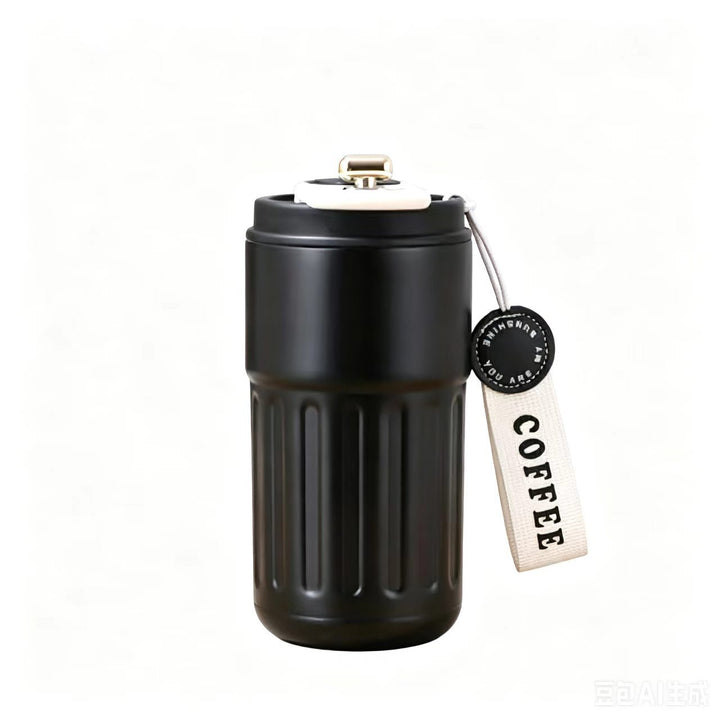 Insulated Stainless Steel Travel Coffee Tumbler with Leakproof Lid and Carry Strap Bowlift