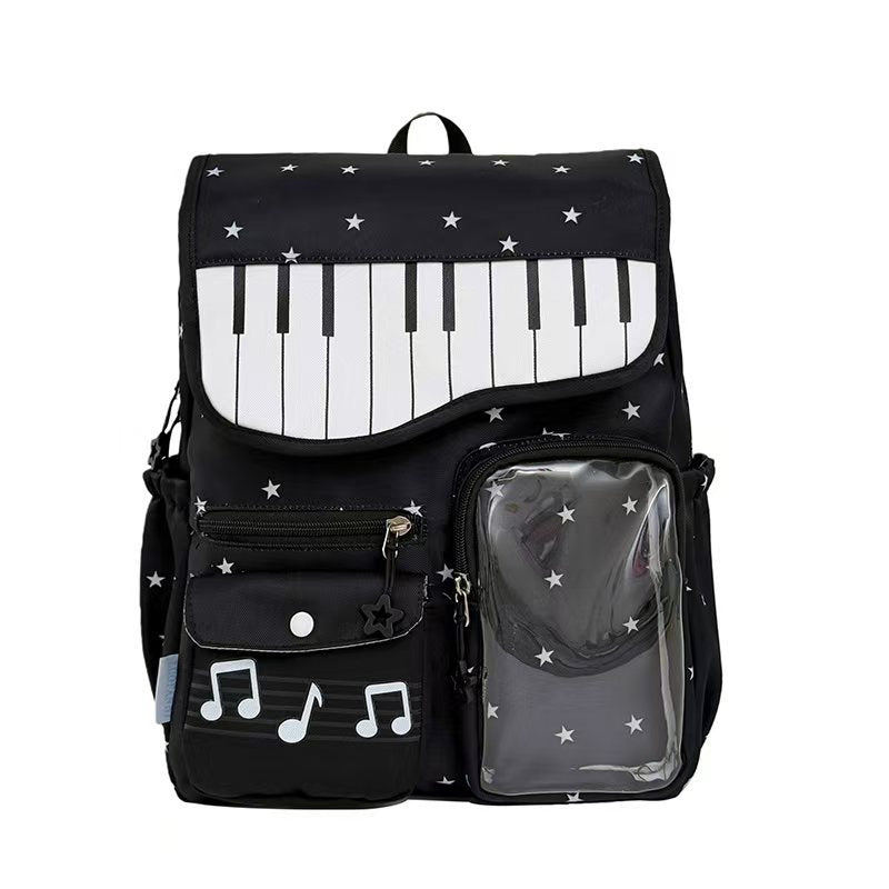 Backpack with Musical Piano Design and Multifunctional Compartments Bowlift