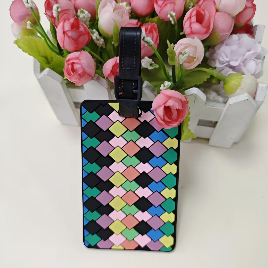 Unisex Geometric Patterned Luggage Identifier Bowlift