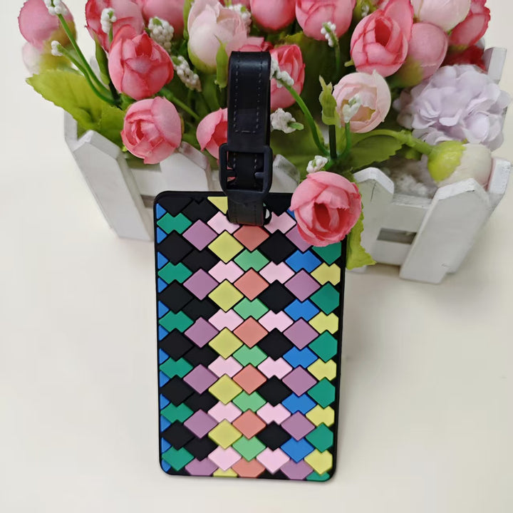 Unisex Geometric Patterned Luggage Identifier Bowlift