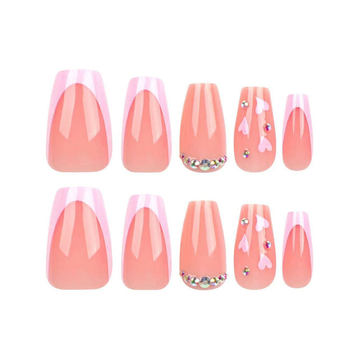 Decorative Faux Nail Extensions with Rhinestone Accents Bowlift