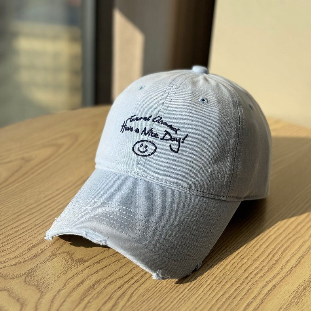 Women's Distressed Cotton Baseball Cap Bowlift 1784270914