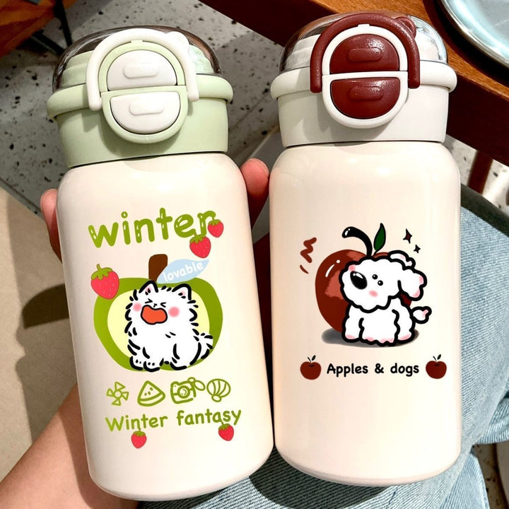 Ladies creative and functional water bottle with leak-proof lid Bowlift