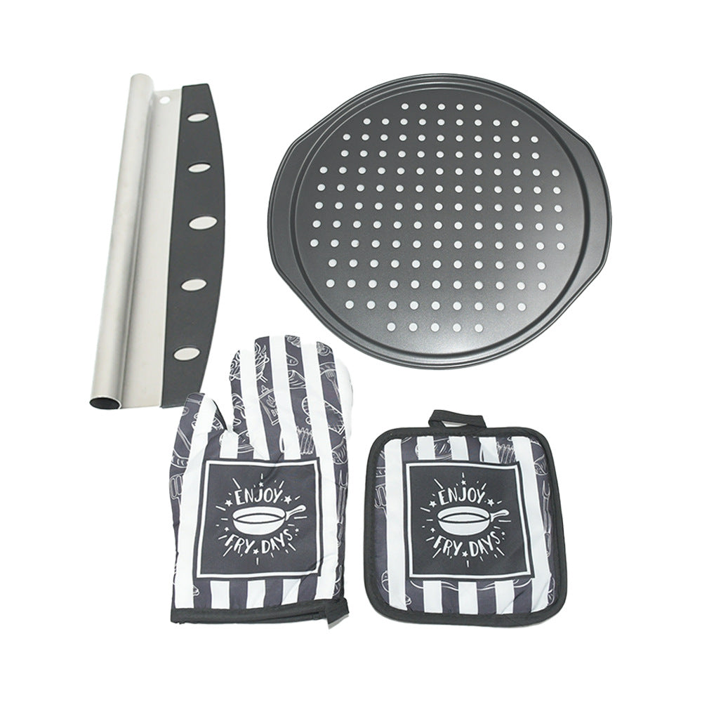 quilted insulated cotton oven mitt and pot holder set Bowlift