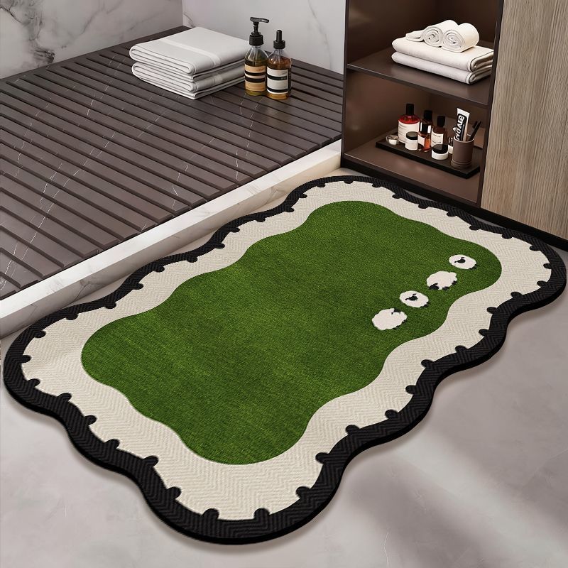Decorative Pet-Themed Bath Mat Bowlift