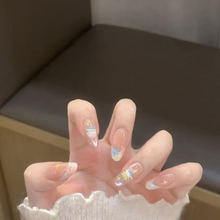 Cute Artistic Press-On Nail Set Bowlift