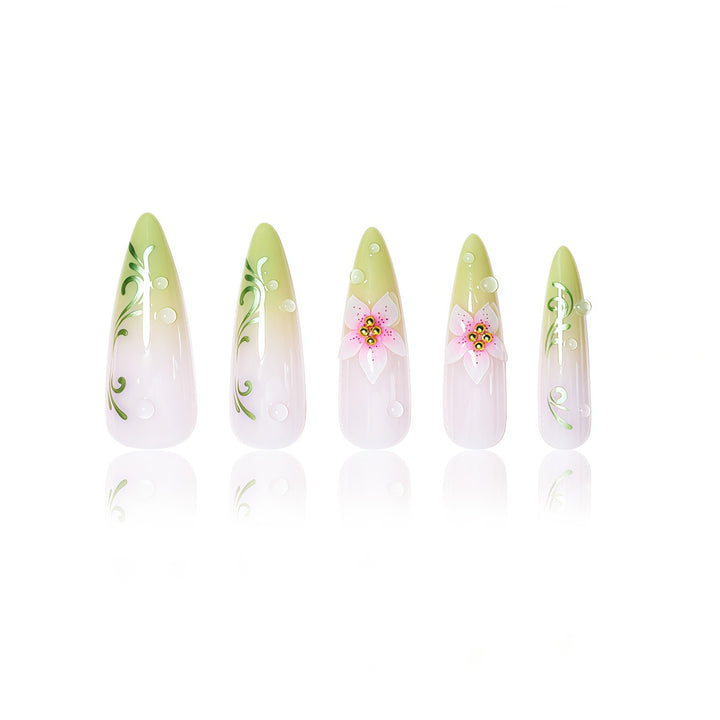 Elegant Stiletto Nail Art Extensions Bowlift
