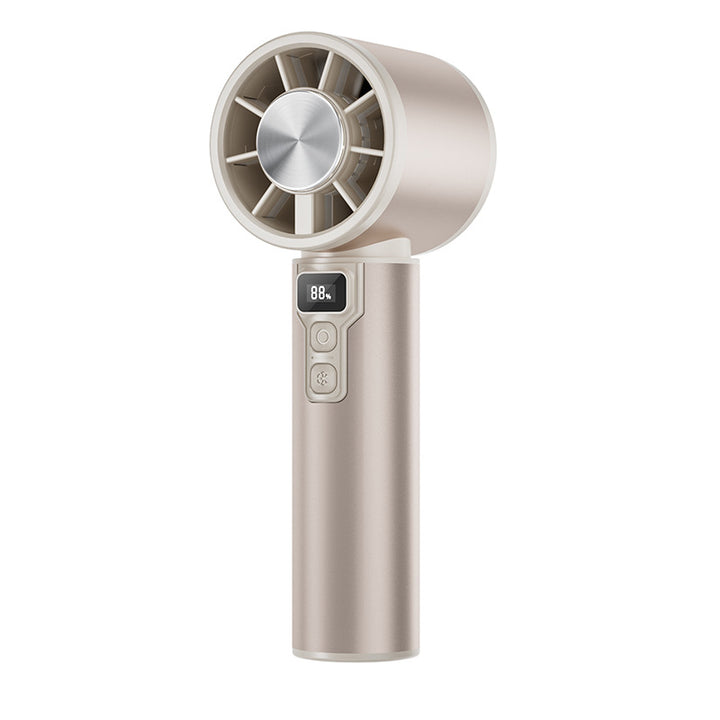 Women's portable handheld fan with digital temperature display Bowlift